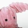 KINJUWEE Squeak Dog Chew Toys Durable Soft Dog Plush Toys for Small Medium Large Dogs Indestructible Stuffed Corduroy Pet Toys for Clean Dogs Teeth,Pig,Pink