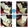 Pettom Pet Bucket Seat Cover Booster Seat 2 in 1 Deluxe Dog& Cat Front Seat Cover for Cars Non- Slip Backing Waterproof (Beige)