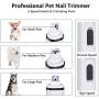 DELOMO Pet Nail Grinder for Dogs & Cat Quiet, 2 Speed and 3 Ports Nail Grinder, Electric Dog Nail Trimmers, Portable and Rechargeable Dog Nail Grinder for Large Dogs, Trimming your Pets Nail Smoothing