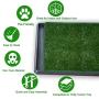 LOOBANI Dog Hemming Grass Bathroom Pads, Artificial Turf Pet Grass Replacement Mat, Portable Puppy Potty Trainer for Indoor/Outdoor Use (18'' x 28'')