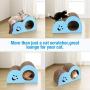 isYoung Cat Scratcher Cardboard, Corrugated Cat Scratching Pad Lounge Cat Scratcher House Bed for Large Cat and Kitten