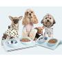 LFOZ Pet Pet Silica Gel Bowl Dog Cat Silicone Dow Bowl Outdoor Travel Portable Puppy Food Container Feeder Dish (Color : Beiger)