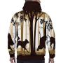 Dxichy Chasing The Wild Boar - - Boar,Unisex 3D Print Pullover Hooded Hoodies with Big Pocket Forest S