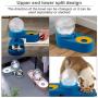 FPVERA Double Cat Bowls with Stand Pet Water Bowl and Food Bowl Set Dog Bowls and Cat Food Bowls with Pets Automatic Water Dispenser for Small Dogs and Cats