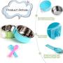 Hamiledyi Crate Dog Bowl Removable Hanging Stainless Steel Water Food Feeder Pet Cage Coop Cup with 2 Food Scoops for Kitten, Puppy, Birds, Rats, Guinea Pigs - 2 Pcs