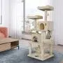 BYUP Large Multi-Layer cat Tree, Double Plush Apartment, cat Climbing Frame, cat Habitat, cat Tower, cat Activity Center