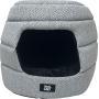 Travel Cat: The Meowbile Home - Premium Convertible Travel Cat Bed and Cave - 25 x 18 x 17 inches - Soft Gray - Durable Padded Construction - Comfortable and Cozy - Collapsible and Easy to Clean