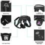 PETLOFT Big Dog Harness, Soft Texture Adjustable No Pull Dog Harness with Stainless Steel Rings, Adjustable Outdoor Training for Dogs Reflective Vest Harness, Easy Control for Small Medium Large Dogs