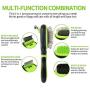 HIPIPET Pet Grooming Brush 5-in-1 Dual Sided Professional Deshedding Tool Undercoat Rake Massage Brush for Dogs and Cats of All Hair Types