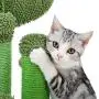 PAWZ Road Cat Scratching Post Cactus Cat Scratcher Featuring with 3 Scratching Poles and Dangling Ball