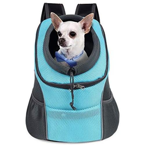 WOYYHO Pet Dog Carrier Backpack Puppy Dog Travel Carrier Front Pack Breathable Head-Out Backpack Carrier for Small Dogs Cats Rabbits