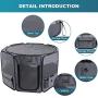 Petsfit Dog Playpen/Pet Playpen,Removable Zipper Top and Bottom, Foldable Exercise Pen, Outdoor Play Yard Use
