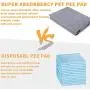 Reusable Pet Pee Pad, Super Absorbent Pet Mat Waterproof Cage Liners Training Pads Washable Leakproof Non-Slip Bottom Puppy Whelping Mat for Guinea Pig Dogs Cats Rabbits or Other Small Animals Reusable Pet Pee Pad, Super Absorbent Pet Mat Waterproof Cage Liners Training Pads Washable Leakproof Non-Slip Bottom Puppy Whelping Mat for Guinea Pig Dogs Cats Rabbits or Other Small Animals