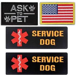 Service Dog in Training Patch for Vest Hook&Loop Embroidered Patches Removable Tag for Tactical Dog K9 Harness Backpack (Style C)