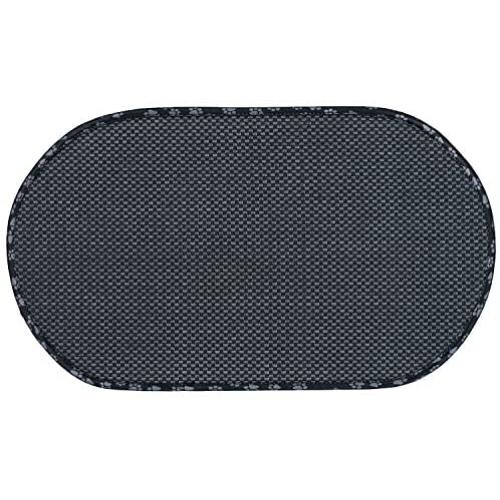 Envision Home 443301 Microfiber Pet Bowl Mat, 12.5 Inch x 21.5 Inch, Black