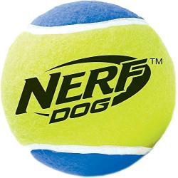 Nerf Dog Tennis Ball Dog Toy with Interactive Squeaker, Lightweight, Durable and Water Resistant, 2.5 Inches, for Small/Medium/Large Breeds, Six Pack,