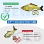 Floppy Fish Cat Toy,Interactive Fish Cat Toys,11''USB Charging Dancing Fish Cat Toy,Made of Cotton and Short Plush,Cat Kicker Fish Toy Can Chew and Kick,Reducing Stress for Cats.（Must Tap to Start）