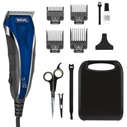 Wahl Pro-Grip Pet Grooming Clipper Kit - Low Noise Clipper for Small to Large Dogs – Electic Dog Shaver for Eyes, Ears, & Paws - Model 9164,Blue/Silver