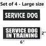 4pcs Service Dog Patch 6'' x 2'' - Service Dog In Training/Service Dog Patches,Clear Pattern & Velcro Dog Patches for Vest,Velcro Patches for Dog Harness,Dog Vest Patches