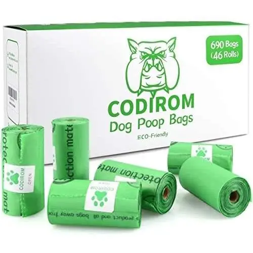 Dog Poop Bags 690 Counts 46 Rolls Extra Strong Dog Waste Bag Corn-Based Bio-Degradable ECO-Friendly