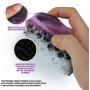 Poodle Pet Pet Brush Dog Soap and Shampoo Dispenser for Daily Grooming | Rinses Coat While Removing Lint and Shed Hair |for Short or Medium Hair | Soft Rubber Bristles Gentle on Skin | Purple