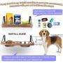 Emfogo Dog Bowls Customized Height Wall Mounted Elevated Pet Feeder with 2 Stainless Steel Dog or Cat Dishes and Storage Shelf Rustic Wood Raised Pet Bowls 15.8 in L