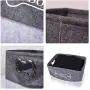 DOZCA Felt Dog Toy Box, Dog Basket with Bone Shaped Metal Handle, Dog Food Storage Bin for Organizing Toys, Leashes, Bandanas and Blankets DOZCA Felt Dog Toy Box, Dog Basket with Bone Shaped Metal Handle, Dog Food Storage Bin for Organizing Toys, Leashes, Bandanas and Blankets