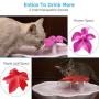 Fountain Blue Pet Water Fountain for Cats & Small Dogs, Automatic Cat Water Dispenser Filtered Running Water Pet-Self Drinking Waterer with 2 Spouts, 2 Filters, USB Pump, 1.8 L/60 oz Water Capacity