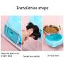 kathson Crate Dog Bowl Removable Stainless Steel Hanging Cage Pet Food & Water Feeder Bowls Coop Cup for Puppy Cat Bird(2 PCS)