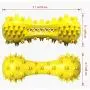 Squeak Dog Chew Toys + Slow Feeder Dog Lick Pad with 2 Squeakers/Natural Rubber/Dog Toothbrush Pet Toys Puppy Pet Training Treats Teething Toys (Yellow)