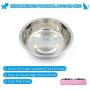KLASKWARE Stainless Steel Pet Bowl,Double Small Dog Bowl with Non-Skid Rubber Feet, Food Water Dish Feeder for Dogs Cats and Pets