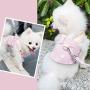 Rantow Small Dogs Harness + Dogs Leash Rope Set - No Choke Puppy Cat Dog Front Vest Harnesses Walking Lead Outdoor for Pet Corgi Poodle Schnauzer Chihuahua Pomeranian Pugs Shih Tzu Bichon Frise