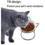 Jemirry Cat Food Bowls, Raised Cat Bowls for Food and Water, Ceramic Cat Dishes for Cat and Little Dogs, Stress Free, Backflow Prevention