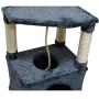 MIAO PAW Cat Tree Tower Condo Sisal Post Scratching Furniture Activity Center Play House Cat Bed Grey