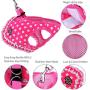 Cute Small Dog Harness, Ladies Polka Dots Dog Vest Harness Set with Pink Leash and Bowknot Collar, 3 in 1 Girl Style Vest Harness Set for Puppy and Cat (S, Pink)