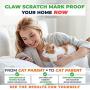 PURRRFECT PAWZ Cat Scratch Furniture Protector - Cat Scratch Deterrent - Vinyl, Cat Furniture Protector - Anti Scratch Furniture Protector - Couch Protectors from Cats Scratching - Cat Tape - 10 Pack