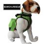 haoyueer Latest Search & Rescue Service Dogs Backpack Harness Vest Removable Saddle Bags with Label Patches