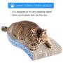 Karaseno Cat Scratch Pad, Cat Scratcher Cardboard, Cat Scratching Pad, Unique Double Texture Surface Durable Design, Wave Curved Shape, Reversible, with 100% Organic Catnip