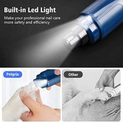 Petgria Upgraded Dog Nail Grinder with LED Light - Professional 2-Speed Electric Pet Nail Trimmer Powerful Painless Paws Grooming & Smoothing for Small Medium Large Dogs