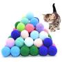 ZYYRT Felt Wool Cat Toys Ball 70Pcs Kitten Small Assorted Colorful Soft Felted Fabric Balls for Cat Lovers