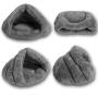 VeMee Plush Cat Sleep Bag Cozy Pet Cave Bed Covered Pet Beds Cave for Cat Small Dogs and Puppies VeMee Plush Cat Sleep Bag Cozy Pet Cave Bed Covered Pet Beds Cave for Cat Small Dogs and Puppies
