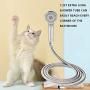 Pet Shower Set, Pet Bath Faucet Spray Dog Shower for for Washing Pets, Bathing Child and Cleaning Tub Hand Shower Spray Faucet Attachment with Hose (Chrome)