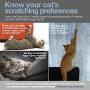 PetFusion 3-Sided Vertical Cat Scratching Post (Avail in 2 Sizes). [Multiple Scratching Angles to Match Your Cats Preference]