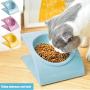 Rxan Cat Dog Bowls Elevated Tilted Raised Cat Food Water Bowl Dish Stress Free Backflow Protection
