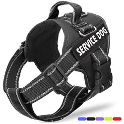 NOYAL Service Dog Harness Adjustable Dog Vest Harness Outdoor Pet Vest - Easy On & Off Comfort Pet Halters Breathable Oxford Soft Vest with Easy Control Handle for Small Medium Large Dogs