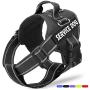 NOYAL Service Dog Harness Adjustable Dog Vest Harness Outdoor Pet Vest - Easy On & Off Comfort Pet Halters Breathable Oxford Soft Vest with Easy Control Handle for Small Medium Large Dogs