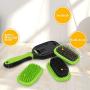 AriTan Updated Pet Brush 5 in 1, Dog and Cat Shedding Grooming Tools Suitable for Long or Short Hair Removes Undercoat, Dander, Dirt, Massages, Improves Circulation