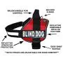 Blind Dog Nylon Dog Vest Harness. Purchase Comes with 2 Reflective Blind Dog Removable pathces. Please Measure Your Dog Before Ordering