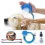Pet Shower,Dog Brush, Pet Bathing Tool | Pet Shower Sprayer & Scrubber in-One, Large Dog, and Livestock Bathing- Garden Hose Adapter Included,Get 2 pet toothbrushes