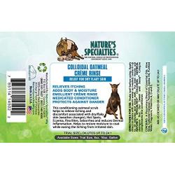 Natures Specialties Colloidal Oatmeal Creme Rinse for Dogs Cats, Non-Toxic Biodegradeable